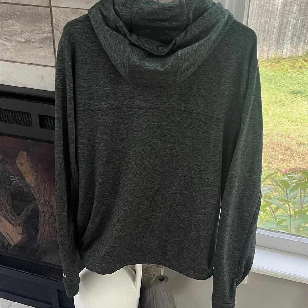 American Eagle Outfitters Dark Green Zip-Up Sweater - Picture 3 of 4